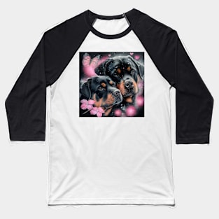 Rottweilers In Love Baseball T-Shirt